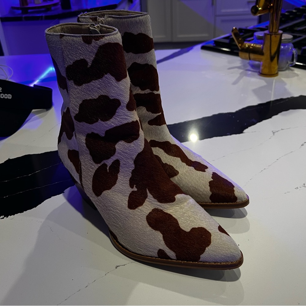 Matisse Cow Print Booties